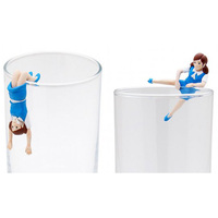 Chibi Tiny Girl office lady figure japan Cup toy