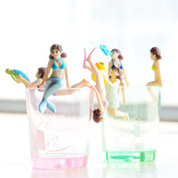 Chibi Tiny Girl office lady figure japan Cup toy
